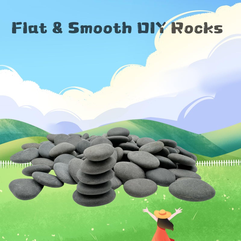 Lifetop 30PCS Painting Rocks, 3""-4"" DIY Rocks Flat & Smooth Kindness Rocks for Arts, Crafts, Decoration, Large Rocks for Painting,Hand Picked for Painting Rocks - Image 3